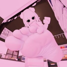 animated big_feet bruhhhhmomennnnnt curling_toes feet feet_fetish feet_together foot_fetish foot_focus huge_feet pink_body pink_hair soles tagme video wiggling_toes