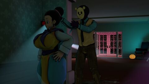 3d big_breasts breasts chichi dragon_ball female five_nights_at_freddy's freddy_fazbear's_pizzeria_simulator male michael_afton source_filmmaker yolei658