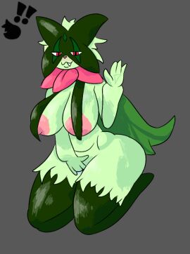 anthro areola ass big_breasts blush breasts chronicmeowmeow digital_media_(artwork) felid feline female finger_fuck fingering fur generation_9_pokemon huge_breasts looking_at_viewer mammal masturbation meowscarada nintendo nipples nude pokemon pokemon_(species) pussy simple_background solo thick_thighs vaginal_penetration waving_hand