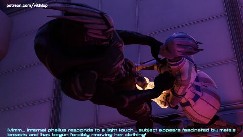 3d alien alien_girl alien_humanoid asari comic comic_page english english_text female liara_t'soni mass_effect turian vikhlop