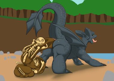 absurd_res after_vore bone disposal dragon dreamworks european_mythology feces female female_pred fury_(httyd) hi_res how_to_train_you_dragon how_to_train_your_dragon human_bones mythological_creature mythological_scalie mythology night_fury poisonsneksoffie remain scalie scat solo vore western_dragon