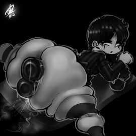 1girls ass black_and_white black_hair female goth jenna_ortega penicilino123 pepitocuario123 shortstack the_addams_family wednesday_(netflix) wednesday_addams