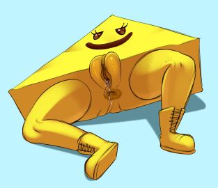 anus boots dibujito female mister_maker presenting puffy_pussy pussy pussy_juice pussy_juice_drip shapes smug_face triangle triangle_(mister_maker) what