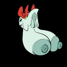 alpha_channel animated anus areola ball_with_boobs ball_with_hyper_features boo_(mario) bouncing_breasts bow_ribbon breasts dryadex female female_only genitals ghost ghost_girl green_areola green_body green_nipples hi_res hyper_breasts lady_bow mario_(series) mario_bros nintendo nipples nude outie_anus paper_mario puffy_anus pussy rear_view simple_background solo spirit transparent_background waddling_head