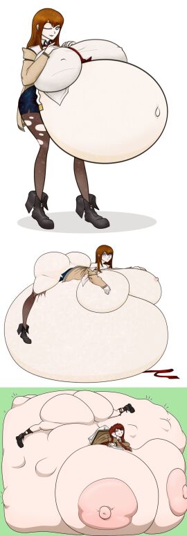 1girls ass ass_bigger_than_head ass_bigger_than_torso balloon_inflation belly_bigger_than_body breast_expansion breast_growth breast_growth_(enlargement) breasts breasts_bigger_than_body breasts_bigger_than_head breasts_bigger_than_torso female fetal_movement growth hyper_ass hyper_belly hyper_breasts hyper_pregnancy immobile makise_kurisu massive_breasts meat_wall_(body_type) multiple_images pregnant ready_to_pop riddleaugust solo solo_female steins;gate