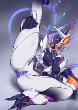 1girls ass ass_cleavage blush breasts fat_ass fat_thighs feet feet_out_of_frame female humanoid lanz_(xenoblade) large_breasts leg_out_of_frame leg_up legs_up looking_away looking_away_from_viewer monster_girl one_leg_up ouroboros_(xenoblade) pochincoff purple_anus purple_pussy purple_skin pussy sena_(xenoblade) sitting sitting_on_ground sweat sweating thick_ass thick_legs thick_thighs thighhighs thighs visible_nipples wide_hips xenoblade_(series) xenoblade_chronicles_(series) xenoblade_chronicles_3 yellow_eyes