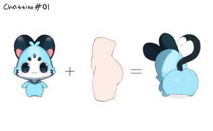 ambiguous_gender among_us among_us_reference among_us_twerk ass ass_focus big_ass big_butt black_body black_ears black_fur black_tail blue_body blue_eyes blue_fur butt_focus chattino_(raora_panthera) domestic_cat duo equal_sign fan_mascot_(vtuber) fan_mascot_focus_(vtuber) featureless_crotch felid feline felis feral front_view fur glistening glistening_body glistening_butt hi_res hololive hololive_english human innersloth ku_roiko light_body light_skin mammal math meme multicolored_body multicolored_fur nude number plus_sign rear_view roikopi shadow side_view simple_background tail text virtual_youtuber white_background white_body white_fur