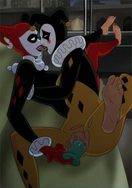 2d 2girls asian asian_female barefoot batman:_caped_crusader batman:_the_animated_series batman_(series) blue_eyes breasts caucasian caucasian_female color crossover darkeluncut dc_comics dcau dildo dildo_in_pussy elmrtev feet female female/female female_only french_kiss full_color harley_quinn harley_quinn_(caped_crusader) harley_quinn_(classic) harley_quinn_(dcau) interracial kissing lesbian lesbian_kiss mosaic_censoring painted_toenails pussy_juice pussy_juice_drip red_toenails saliva saliva_string sex_toy sideboob square_crossover the_new_batman_adventures tongue tongue_kiss tongue_out vaginal vaginal_insertion white_eyes