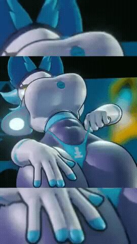 3d_model animated cryptiacurves deltarune disembodied_hand female furry loop no_sound panties robot_girl solo tasque_manager_(cryptiacurves) tasque_manager_(deltarune) teasing thick_thighs