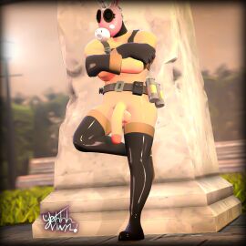 1boy 3d big_penis femboy male penis pyro_(team_fortress_2) solo source_filmmaker team_fortress_2 ughhh..._vinyl!