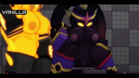 1boy 2girls 30_seconds 3d animated areolae artist_name bigger_female black_skin breasts cowgirl_position cum cum_in_pussy cum_inside ejaculation female longer_than_30_seconds loop male molten_boss mostly_nude multiple_females multiple_girls nipples penis pussy roblox roblox_game robloxian sound tagme the_umbra tower_defense_simulator vaginal_penetration vanilla1145 video