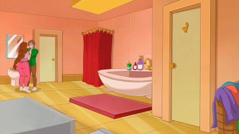 animated ass big_ass big_breasts breasts brown_hair discreenvision female game_cg inusen milf_boom tagme