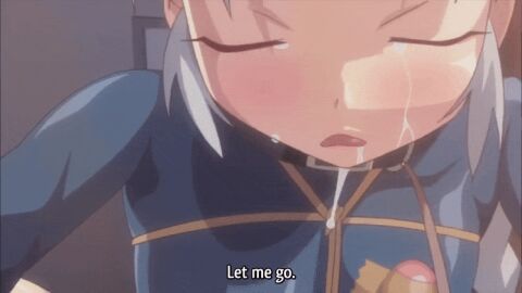 2d 2d_animated 2d_animation animated boy_girl cowgirl_position drooling eye_contact female intimacy murakami_teruaki nasty pov red_eyes silver_hair slobber unwanted unwanted_cum_inside zettai_junshu_kyousei_kozukuri_kyokashou!!