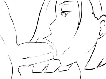 1boy 1girls 2020s 20s :>= animated balls butcha-u close-up dainapp dc dc_comics erection eyes_half_open face fellatio female female_focus framerate_edit from_side highres interpolated kara_danvers kara_zor-el kara_zor-l karen_starr kneeling lineart lips looking_at_penis loop looping_animation male male/female male_with_female monochrome mp4 nude oral oral_sex penis power_girl short_hair simple_background solo_focus standing staring straight sucking sucking_penis supergirl superman_(series) testicles uncensored video white_background