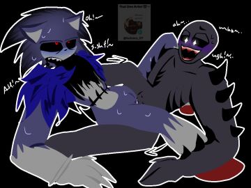 2boys 2male blue_blush blush cum_in_pussy cuntboy cuntboy/male cuntboy_only exe_(revie) eyes_rolling_back faker_(revie) fogborn_(pillar_chase_2) full_body gay gay_male gay_sex half-closed_eyes half_lidded_eyes homo homosexual intersex kaiserz_07 legs_apart male male_only moaning moans pillar_chase_2 pussy roblox roblox_game rolled_back_eyes scissoring sonic.exe_(series) sonic_(series) spikes sweat sweating sweaty_body text the_man_from_the_fog tiktok_username