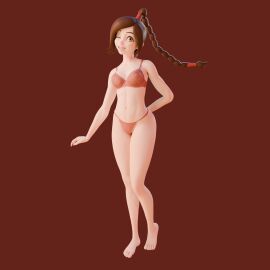 3d alternate_version_available avatar_the_last_airbender barefoot bra braided_ponytail breasts brown_background brown_eyes brown_hair brunette cleavage feet female female_focus female_only fit fit_female happy lia3d medium_breasts noblewoman panties pink_bra pink_underwear pose posing seductive simple_background solo solo_female solo_focus suggestive tied_hair tummy ty_lee underwear wink winking_at_viewer