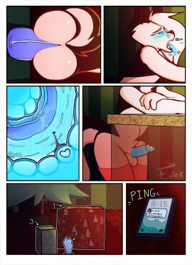 2d_animation absurd_res anal anal_fluids anal_sex animated animated_comic anthro ass bent_over bent_over_table big_butt black_markings blue_blush blue_eyes blue_insides blue_penis blue_tongue blush bodily_fluids breath butt_focus canid canine choice christmas christmas_clothing christmas_tree clothing comic cum cum_on_wall cumshot deep_penetration dialogue dildo dizzy_(eviesdumb) dripping ejaculation electronics eviesdumb femboy feminine fur genital_fluids genitals gift glowing glowing_eyes glowing_genitalia glowing_insides glowing_tongue heart_symbol hi_res holidays internal leaking leaking_precum legwear looking_pleasured male mammal markings masturbation moan open_mouth penetration penis phone phone_screen plant precum precum_drip prostate prostate_with_heart sex_toy solo speech_bubble stomach_bulge tentacle tentacle_dildo text thigh_highs tongue tongue_drip tongue_out toying_self tree white_body white_fur