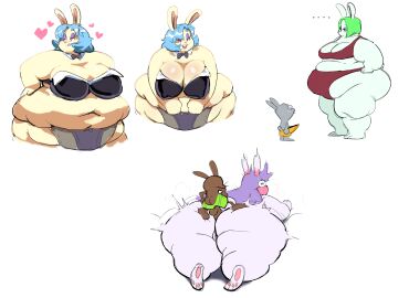 2020 absurd_res anal anal_sex anthro anthro_on_anthro anthro_penetrated anthro_penetrating anthro_penetrating_anthro ass balls belly belly_overhang big_ass big_belly big_breasts big_butt big_penis biped blue_eyes blue_hair blush bob_cut bodily_fluids bow_panties bow_underwear boxers_(clothing) bra breast_squish breasts breath brown_body cleavage clothed clothing digital_drawing_(artwork) digital_media_(artwork) duo ellipsis erection erection_under_clothing eye_contact eyelashes fapolantern fat_arms female female_on_bottom female_penetrated flustered from_behind_position full-face_blush fupa genitals green_hair grey_body hair hand_on_hip heart_symbol hi_res huge_ass huge_butt huge_hips huge_thighs lagomorph larger_anthro larger_female larger_on_bottom larger_penetrated leporid licking licking_lips lidded_eyes lingerie looking_at_another looking_at_viewer looking_down_at_another love_handles male male/female male_on_top male_penetrating male_penetrating_female mammal motion_lines muffin_top multiple_images narrowed_eyes necktie nude obese obese_anthro obese_female on_bottom on_top overweight overweight_anthro overweight_female panties partially_clothed penetration penile penile_penetration penis penis_in_ass perching_position pink_body presenting presenting_breasts purple_hair pussy rabbit red_clothing red_eyes red_face red_underwear scut_tail seductive sex shocked short_hair short_tail simple_background size_difference small_but_hung smaller_anthro smaller_male smaller_on_top solo squish standing_on_butt standing_on_partner startled sweat sweatdrop tail tan_body thick_thighs tongue underwear underwear_down underwear_only weight_difference white_background white_body wide_eyed wide_hips