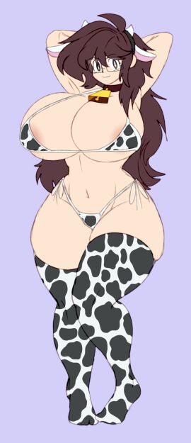 1girls 2025 animal_horns animal_print animal_print_bikini animal_print_clothing animal_print_legwear animal_print_swimwear animal_print_thigh_highs big_breasts bikini bikini_bottom bikini_only bikini_top breasts brown_hair cleavage cow_girl cow_horns cow_horns_headband cow_print cow_print_bikini cow_print_legwear cow_print_thighhighs cowbell cowgirl cowgirl_outfit eyewear fake_animal_ears female glasses hair huge_breasts large_breasts long_hair lueduar lueduartv lulú_(lueduar) mostly_nude mostly_nude_female neckwear nude only smile solo solo_female thick thick_thighs thighhighs thighs