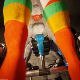 1:1 3d_(artwork) absurd_res anal anal_sex animal_genitalia animal_penis anthro anthro_on_anthro anthro_penetrated anthro_penetrating anthro_penetrating_anthro arms_tied ball_gag balls basement biped black_body black_fur blender_(artwork) blender_cycles blindfold blue_body blue_fur blue_penis bodily_fluids bondage bound breeding_mount canid canine canine_genitalia canine_penis canis claws clothing cuffs_(clothing) cum cum_drip cum_dripping_from_penis cum_on_penis depth_of_field digital_media_(artwork) dominant dragonplayer dragonplayer_(character) dripping duo erection fox fur gag gagged gagging genital_fluids genitals green_body green_fur grey_body grey_fur hair hi_res inside jex jexouium knot knuffelfratz legs_tied legwear male male/male male_penetrated male_penetrating male_penetrating_male mammal multicolored_body nude open_mouth orange_body orange_fur orgasm paws penetration penile penile_penetration penis penis_in_ass reflection restraints rexouium sex sex_dungeon slim slim_anthro slim_male slim_sub smile standing submissive submissive_male tail white_body white_fur yellow_body yellow_fur