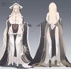 1girls azur_lane backless_dress backless_outfit bare_hips belly belly_button belly_button_visible_through_clothing belly_visible_through_clothing blonde_female blonde_hair breasts child_bearing_hips cleavage detached_sleeves female female_only gigantic_breasts heels high_heels hips_wider_than_shoulders hth5k huge_breasts implacable_(azur_lane) legwear light-skinned_female light_skin massive_breasts navel navel_visible_through_clothes pelvic_curtain revealing_clothes royal_navy_(azur_lane) skimpy solo thighhighs voluptuous white_legwear white_thighhighs wide_hips