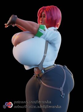 1girls 3d 3d_(artwork) big_breasts breasts clothed clothed_female female female_focus female_only feversfm giovanna_(guilty_gear) guilty_gear guilty_gear_strive huge_boobs huge_breasts red_hair red_hair_female redhead_female solo solo_female solo_focus thick_thighs thighs