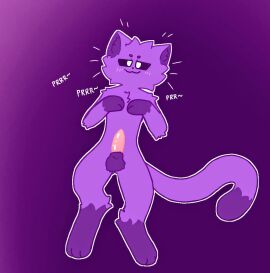 animal_penis anthro anthro_on_anthro anthro_only balls blush cat catnap catnap_(poppy_playtime) critters_(poppy_playtime) domestic_cat erection erwolf5 felid feline femboy fluffy fur furry_only genitals highlights_(coloring) lying male mammal mob_entertainment no_humans on_back onomatopoeia penis poppy_playtime poppy_playtime_(chapter_3) poppy_playtime_(chapter_3)_animal_genitalia purple_body purple_fur purple_skin purring scritter sex sheath simple_background smile smiling_critters solo sound_effects tagme tail text whiskers