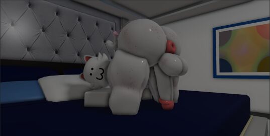 1boy 3d anus ass cat_ears donut_anus feline femboy male roblox robloxian self_upload tagme white_fur yopimz