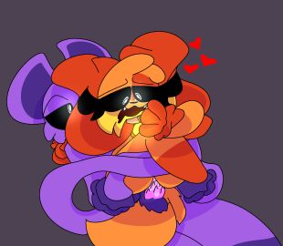 anthro anthro_on_anthro anthro_only canine cat catnap catnap_(poppy_playtime) chaoticdream collar critters_(poppy_playtime) dog dogday dogday_(poppy_playtime) doggy domestic_cat domestic_dog feline female furry furry_only heart male male/female no_humans orange_fur orange_skin poppy_playtime poppy_playtime_(chapter_3) purple_fur purple_skin rule_63 sex smiling_critters tagme