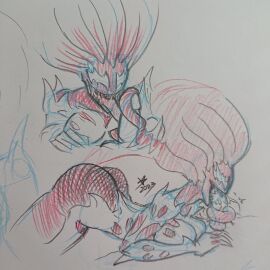 alien alien_girl alien_humanoid ass big_ass blowjob fellatio female long_hair male marvel marvel_comics penis scream_(spider-man) spider-man_(series) tongue tongue_out tongue_wrap tonguejob ventis2099_(artist)