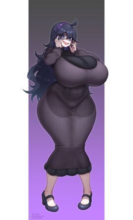 1girls alternate_version_available big_breasts box20502017 breasts clothing dress female female_only footwear full_body game_freak ghost_girl hair heels hex_maniac hips huge_breasts large_breasts legs long_hair nail_polish nails pokemon pokemon_xy purple_dress purple_eyes purple_hair purple_nail_polish purple_nails slim_waist solo solo_female thighs wide_hips