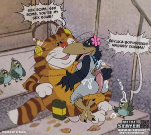 2024 absurd_res anthro anus ass assjob avian balls beak big_ass big_butt bird black_body black_fur blue_body blue_eyes blue_fur bodily_fluids breasts brown_body brown_fur buttjob clara_the_crow claws corvid corvus_(genus) crow domestic_cat ejaculation fangs feathers felid feline felis female flower frolov fur genital_fluids genitals half-closed_eyes hi_res hot_dogging interspecies looking_at_viewer looking_back looking_down male male/female mammal metalslayer narrowed_eyes neck_tuft nude open_mouth orange_body orange_fur oscine outside_sex overweight overweight_male passerine penis pink_nose plant return_of_the_prodigal_parrot russian_text sex side_boob smile soviet_cartoon soyuzmultfilm sparrow stripes tan_body tan_fur teeth text the_return_of_the_prodigal_parrot tuft vasilij wide_hips