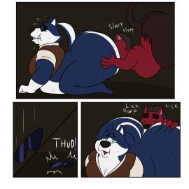 1:1 2024 absurd_res all_fours anal anthro anthro_only arthur_higgles ass ass_grab big_ass big_butt black_eyewear black_horn black_nose black_sunglasses blue_body blue_ears blue_eyes blue_fur blue_tail bodily_fluids bottomless brown_body brown_clothing brown_fur brown_tail brown_topwear brown_vest butt_grab canid canid_demon canine canis closed_eyes clothed clothing colossalstars comic curled_horn demon digital_media_(artwork) domestic_dog drooling duo eyewear falling_object floating fur gay half-closed_eyes halloween hand_on_ass hand_on_butt hellhound herding_dog hi_res holidays horn huge_ass huge_butt hybrid looking_pleasured male male/male male_rimmed male_rimming male_rimming_male mammal motion_lines multicolored_body multicolored_fur mythological_canine mythological_creature mythology narrowed_eyes obese obese_anthro obese_male onomatopoeia oral overweight overweight_anthro overweight_male partially_clothed pastoral_dog red_body red_fur rimming rimming_male saliva sex side_view sound_effects sunglasses sweat tail tan_clothing tan_shirt tan_topwear text thick_thighs three-quarter_view topwear two-tone_body two-tone_fur two-tone_tail vest welsh_corgi white_body white_fur white_tail