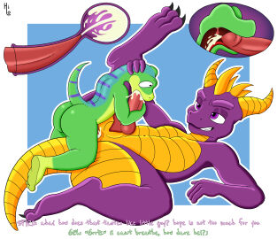 2024 2_horns activision anal anal_sex animal_genitalia animal_penis anthro anvil_position ass black_eyes bodily_fluids canine_genitalia canine_penis claws cum cum_in_ass cum_in_mouth cum_inside digital_media_(artwork) dragon duo ejaculation english_text face_fucking from_front_position gecko genital_fluids genitals gex_(series) gex_the_gecko green_body green_nose green_scales green_tail half-closed_eyes hand_on_head hand_on_penis head_grab head_push hi_res horn internal internal_anal internal_oral irrumatio itsme_hilo knot legs_up lizard lying male male/male male_penetrated male_penetrating male_penetrating_male multicolored_body multicolored_scales mythological_creature mythological_scalie mythology narrowed_eyes nude on_back oral orgasm penetration penile penile_penetration penis penis_in_ass penis_in_mouth purple_body purple_claws purple_eyes purple_nose purple_scales purple_tail purple_toe_claws question_mark reptile scales scalie sex size_difference smile smirk spyro spyro_the_dragon surprise surprised_expression tail teeth text thick_thighs toe_claws two-tone_body two-tone_scales two-tone_tail yellow_body yellow_horn yellow_scales yellow_tail