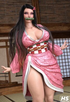 1girls 2024 3d artist_logo artist_signature ass big_ass big_breasts big_butt black_hair breasts cleavage clothed clothed_female clothing color colored curvaceous curvy curvy_female curvy_figure demon demon_girl demon_slayer female female_focus female_only full_color hagiwara_studio hair hips huge_ass huge_breasts huge_butt japanese japanese_female kamado_nezuko kemono kimetsu_no_yaiba large_ass large_breasts large_butt light-skinned_female light_skin long_hair looking_at_viewer manga multicolored_hair nail_polish nails nezuko_kamado orange_hair pink_eyes pink_nail_polish pink_nails seductive shounen_jump solo solo_female solo_focus thick_thighs thighs voluptuous voluptuous_female