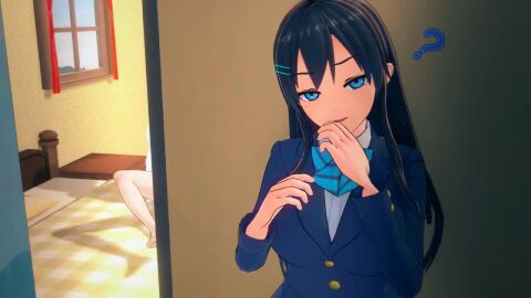 1futa 2girls 3d black_hair blue_eyes brown_hair doggy_style drtarnished fellatio large_breasts light-skinned_female light-skinned_futanari longer_than_30_seconds love_live! multiple_girls peeping rwby school_uniform sex short_hair tagme video watching watching_sex weiss_schnee white_hair