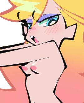 1girls big_nipples breasts breasts_focus breasts_out female flat_chest flat_chested fleshpie669 nipple nipples panty_&_stocking_with_garterbelt panty_anarchy perky_breasts perky_nipples pinup slip small_breasts tiny_breasts