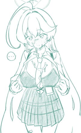 ahoge bandaid bandaid_on_leg blue_archive blush breasts closed_mouth clothes_pull collarbone collared_shirt commentary_request covered_nipples cowboy_shot cum cum_on_body cum_on_breasts cum_on_face double-parted_bangs facial female green_theme halo huge_ahoge huge_breasts ishimari long_hair monochrome necktie nose_blush one-piece_swimsuit open_clothes open_shirt plaid_clothes plaid_skirt shirt shirt_pull simple_background skirt solo sweat swimsuit undressing very_long_hair yume_(blue_archive)