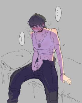 bed cinnabar_(path_to_nowhere) clothed clothed_sex clothes clothing female female_focus female_only finger_fuck hakson777 masturbation necklace pants pants_unzipped path_to_nowhere pussy shirt_lift short_hair sitting_on_bed sweat sweatdrop unzipped unzipping vaginal_insertion vaginal_penetration