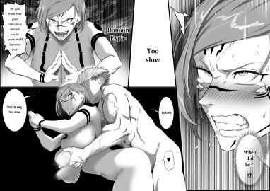 1boy 1girls absurdres arm_tattoo blank_censor blush breast_tattoo breasts censored commentary completely_nude deep_skin doggy_style domain_expansion english_commentary english_text facial_tattoo female grabbing_another's_breast grabbing_from_behind groping hand_sign highres huge_breasts itadori_yuuji jujutsu_kaisen kugisaki_nobara kuji-in left-to-right_manga male multi_eye muscular muscular_male nesz nipples nose_blush nude possessed possession rolling_eyes ryoumen_sukuna_(jujutsu_kaisen) sex sex_from_behind short_hair solo_focus speech_bubble suprise_sex surprised tattoo thought_bubble torogao