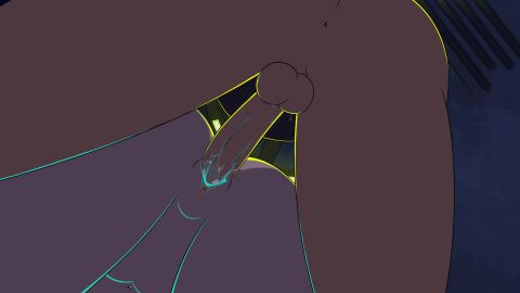 1boy 1girls animated cd_projekt_red cyberpunk:_edgerunners cyberpunk_2077 falco_(edgerunners) female lucyna_kushinada lust_hunter male netflix no_source short_hair small_nose studio_trigger uncensored white_hair