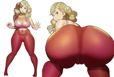 1girls 2025 absurd_res ann_takamaki ass back_view belly_button big_ass big_breasts blonde_hair breasts busty cameltoe cleavage clothed clothed_female clothing curvaceous curvy doublehero feet female front_view fully_clothed hair hairclip hi_res human large_ass large_breasts leggings light-skinned_female light_skin long_hair looking_at_viewer looking_back navel open_mouth panties persona persona_5 presenting presenting_hindquarters purple_eyes pussy red_legwear see-through see-through_clothing simple_background skin_tight smile smiling smiling_at_viewer solo sports_bra sportswear squatting standing stomach thick_thighs thighs toes twintails voluptuous white_background wide_hips yoga yoga_pants