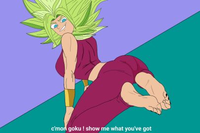 dragon_ball dragon_ball_super feet feet_together feet_up female foot_fetish foot_focus foot_play kefla legendary_super_saiyan soles super_saiyan super_saiyan_2 toes