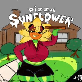 ass big_breasts breasts comic comic_page comic_panel curvy electronic_arts female female_focus female_only flora_fauna flower heroes moxxy_art pizza pizza_box plant plant_girl plant_humanoid plants_vs_zombies plants_vs_zombies: popcap_games solar_flare_(pvz) sunflower_(pvz) thick_thighs video_game_character video_games wide_hips