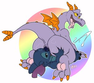 alien anal anal_orgasm anthro anthro_on_anthro anthro_on_bottom anthro_on_top anthro_only anus ass blue_body blue_ears blue_fur blue_nose blue_skin bodily_fluids cum cum_spurt disney duo ejaculation experiment_(lilo_and_stitch) eyes_rolled_back eyes_rolling_back feet figment fur genital_fluids hi_res horn horns journey_into_imagination lilo_and_stitch looking_pleasured male male/male male_on_bottom male_on_male male_on_top male_only mouth_open open_mouth oral orange_claws orange_horns orange_wings orgasm plain_background purple_body purple_skin purple_tail rimming saliva saliva_string sex simple_background stitch_(lilo_and_stitch) tail tbid tongue tongue_out white_background wings yellow_sclera