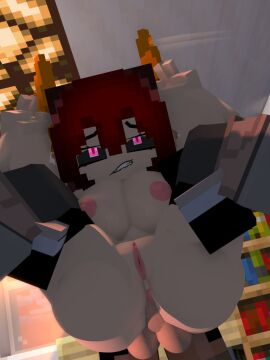1boy 1girls 3d aita_(zheng_yi_miao) anal_sex ass bedroom breasts burgundy_hair demon demon_girl erect_penis female horns horny_female humanoid_penis male mine-imator minecraft outside penis pink_eyes pointy_ears pussy spread_legs stand_and_carry_position standing_sex tagme wet_pussy zheng_yi_miao