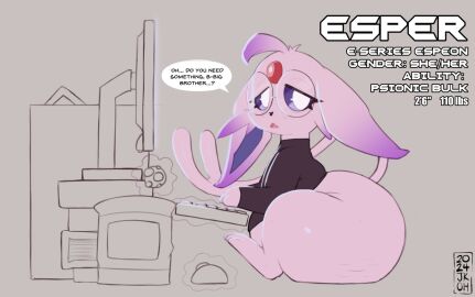 ass big_ass bubble_ass bubble_butt eeveelution electronics english_text espeon esper_(justkindofhere) female feral furry glasses huge_ass justkindofhere nintendo original original_character pokemon pokemon_(species) tagme text text_bubble thick_thighs wide_hips