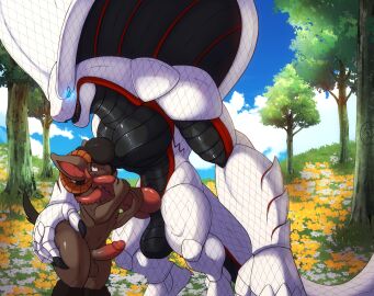 2_penises absurd_res animal_genitalia animal_penis anthro black_body black_hair black_scales bovid brown_body brown_fur caprine claws cobra constrictor duo fangs fur genitals hair hemipenes hi_res horn hybrid male male/male mammal multi_genitalia multi_penis penis prehensile_penis reptile rinnegan scales scalie sheep size_difference snake teeth undeadkitty13 unusual_anatomy unusual_genitalia unusual_penis white_body white_scales