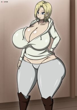 1girls annie_leonhardt ass attack_on_titan belly big_ass big_breasts blonde_hair blue_eyes breasts clothed clothed_female clothing dibuctor expressionless female female_focus female_only huge_ass huge_breasts looking_at_viewer medium_hair shingeki_no_kyojin sole_female solo solo_female solo_focus