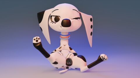 101_dalmatian_street 101_dalmatians absurd_res animal_genitalia animal_pussy anus canid canine canine_genitalia canine_pussy canis dalmatian disney dolly_(101_dalmatians) domestic_dog female feral fharen fharensito_(artist) genitals hi_res mammal one_eye_closed presenting pussy solo tail wink